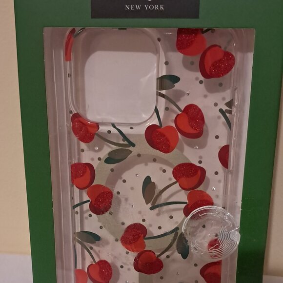 Kate Spade Cherry Clear IPHONE 15 ProMax Protective Case.BNWT/BOX - Picture 7 of 7